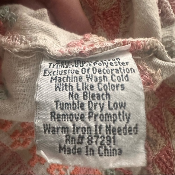 Johnny Was JW Los Angeles Cotton Embroidered Cardigan Kimono pockets medium - Picture 8 of 8